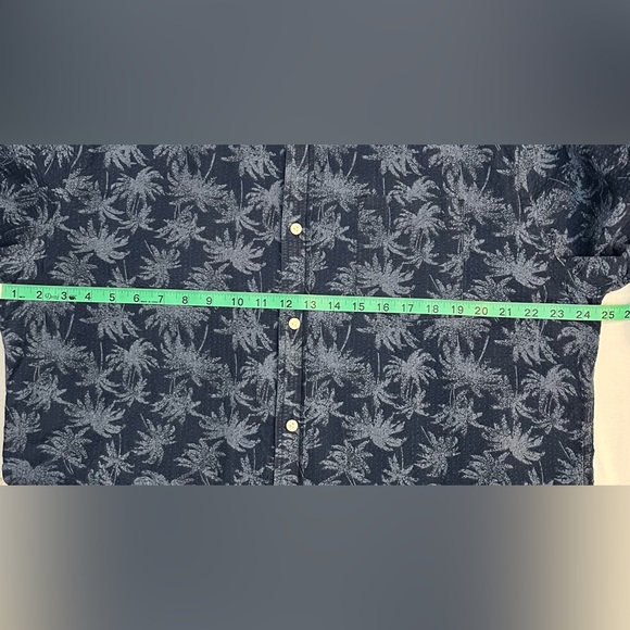 Jachs Seersucker Palm Tree Print Short Sleeved Shirt - Picture 8 of 8